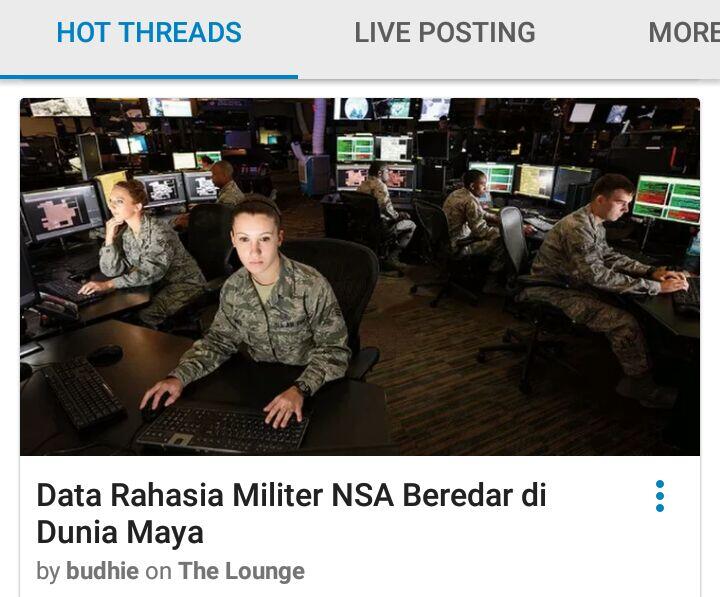 Data Rahasia Militer NSA Beredar Di Dunia Maya