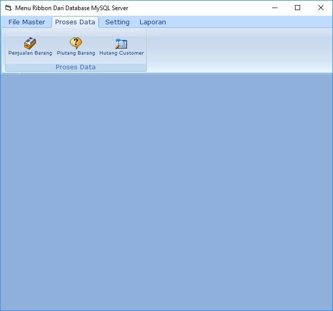 Tampilan Menu Ribbon Dynamic Dari Database MySQL Server VB6