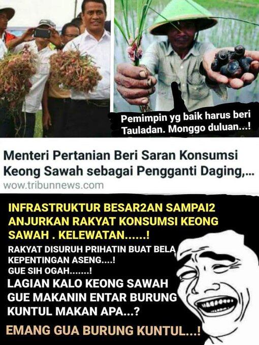 meme makan keong dari medsos