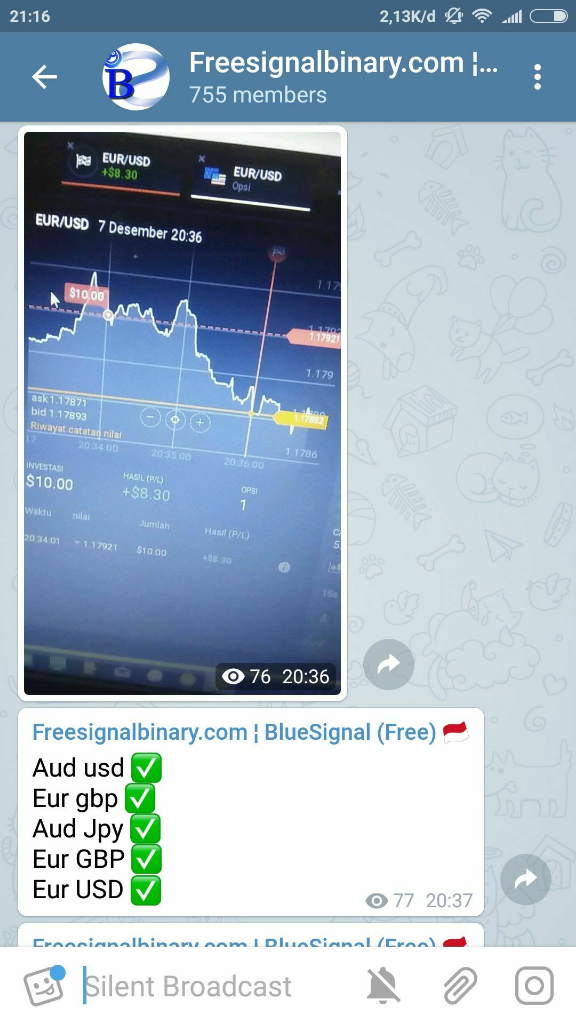 Signal Gratis trading IQ option/Binary konsisten profit (link telegram)