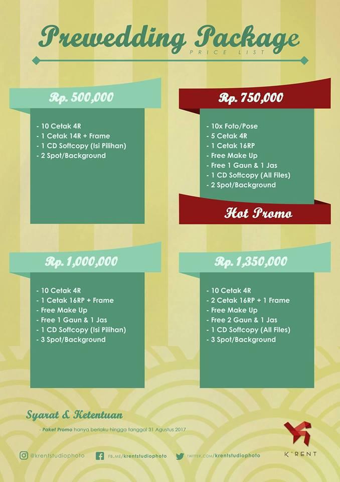 Daftar Paket Harga di Krent Studio Foto | KASKUS