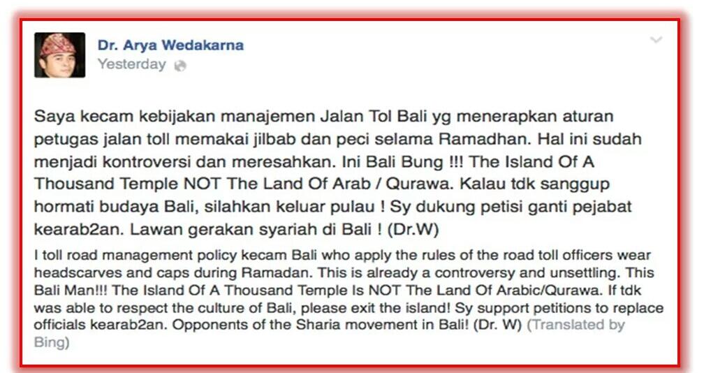 Tolak Ustad Abdul Somad, Anggota DPD Ini Ingin Bali Seperti Israel