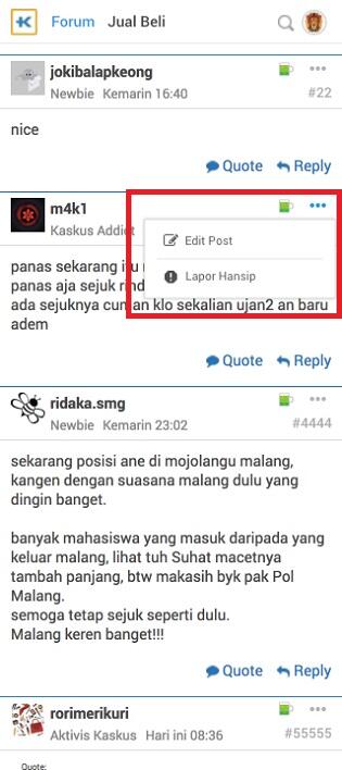 Sekarang Edit Thread dan Fitur Moderasi Lain Lebih Mudah Diakses, Gan!