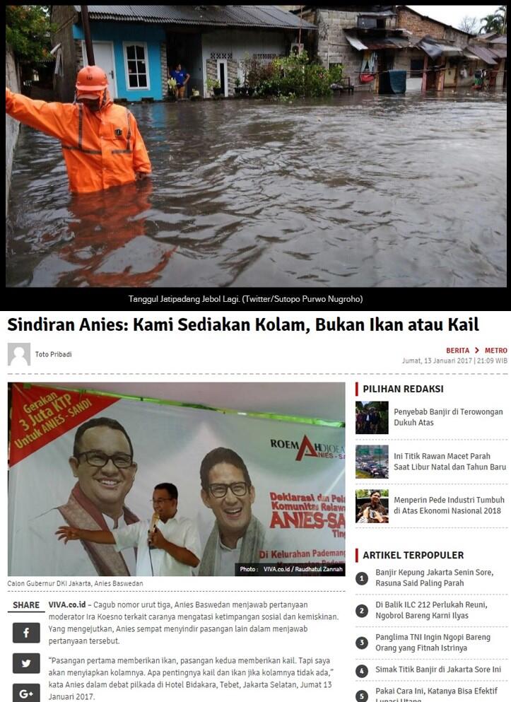 Tanggul Jatipadang Jebol Lagi, Puluhan Rumah Terendam Banjir