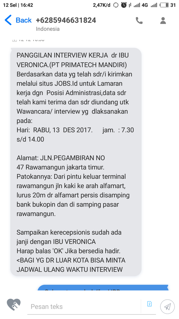 Hati Hati Bagi Pelamar Kerja Yg Dipanggil Interview Kerja Di