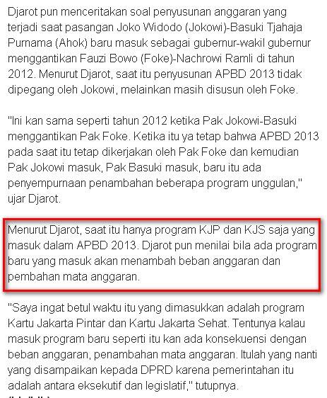 Dana Parpol Naik Jadi Rp 17,7 M Ternyata Disahkan Djarot di APBD-P