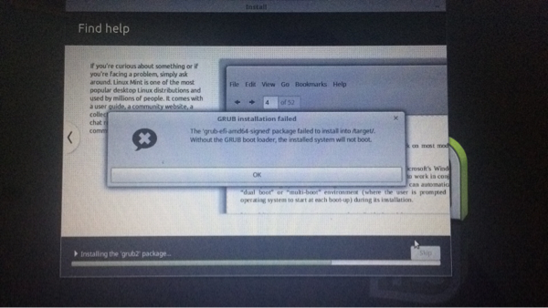 help gan, selalu error saat instalasi linux