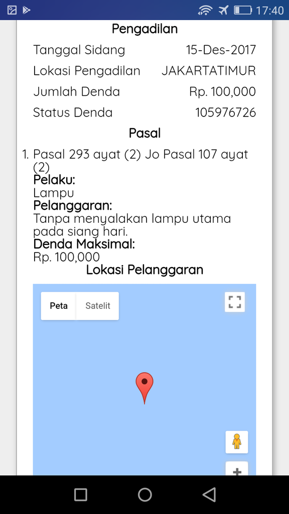 Prosedur sidang tilang kendaraan bermotor jakarta timur