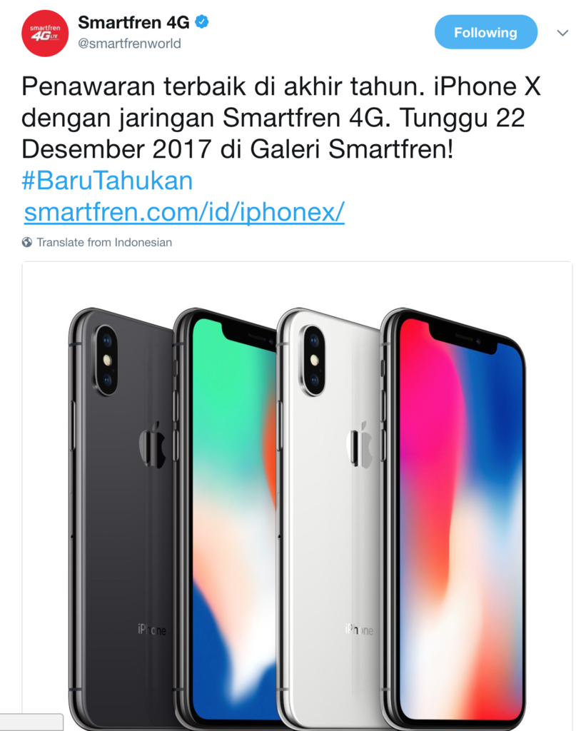 Menerka jadwal rilis Apple iPhone X bareng Smartfren 4G di Indonesia