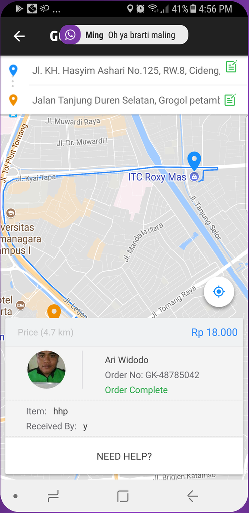 Barang dibawa kabur gosend