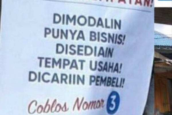 Kata Ketua OK OCE soal Spanduk &quot;Dimodalin Punya Bisnis&quot;