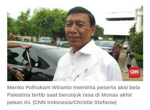 Sejalan dengan Pemerintah, Wiranto Restui Aksi Bela Palestina