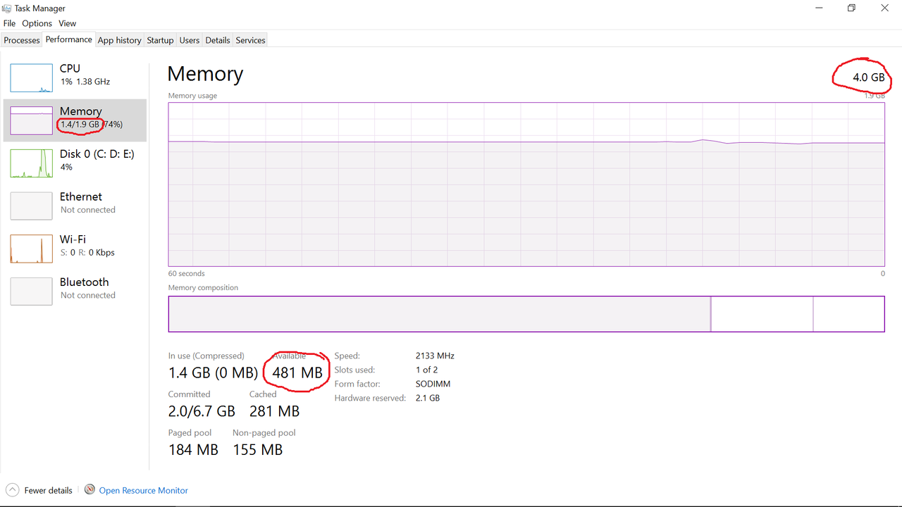 RAM TIBA-TIBA BERUBAH (TURUN) DARI 4GB MENJADI 2GB