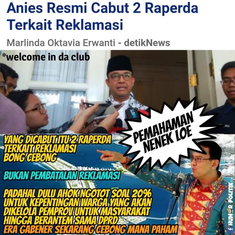 Anies Baswedan Cabut 2 Raperda soal Reklamasi