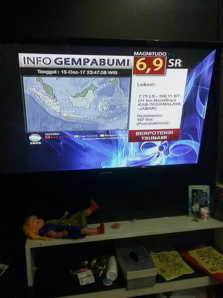 Gempa Berpotensi Tsunami 15 Desember 2017