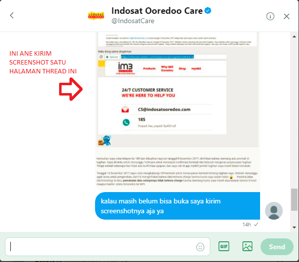 Kecewa dengan pelayanan CS Indosat Ooredoo