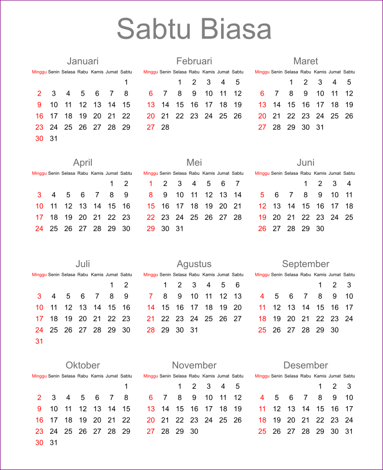 Siklus 400 Tahun Kalender Greogrian dan Serba-Serbi Kalender Lainnya