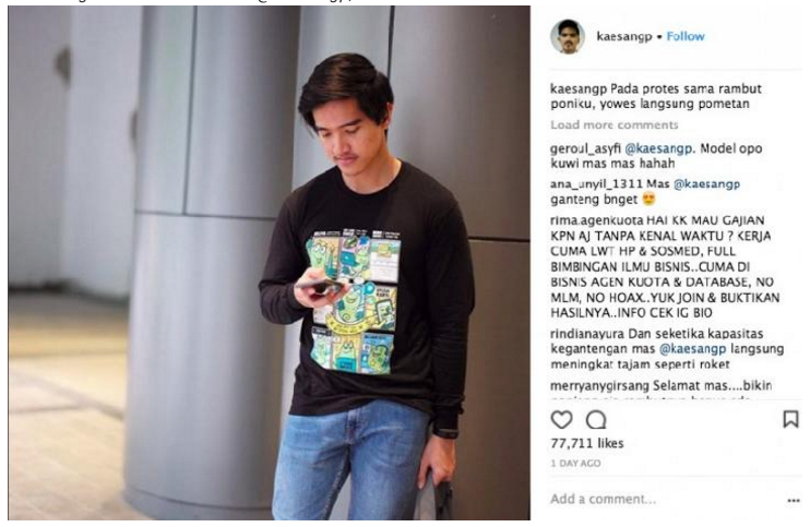 Disebut Mirip Artis Korea, Kaesang Pangarep Ganti Model Poni