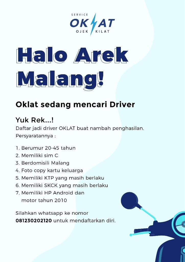 LOWONGAN RIDER / DRIVER OJEK ONLINE DI MALANG  KASKUS