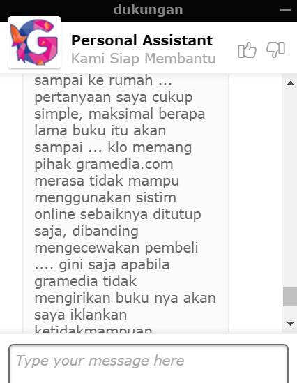 Gramedia.com benar benar tidak profesional 