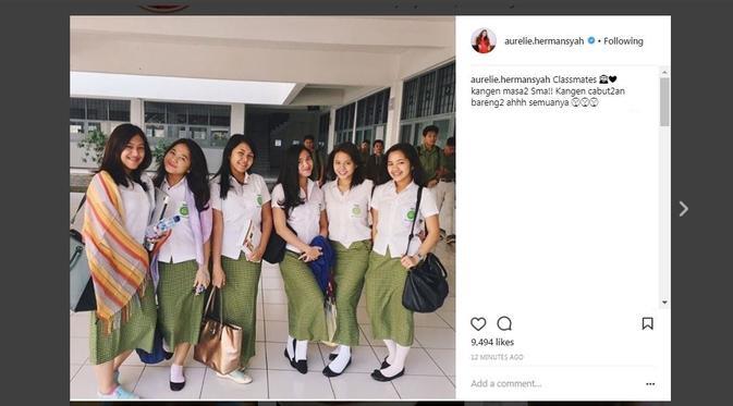 Pamer Foto Masa SMA, Wajah Aurel Hermansyah Tak Dikenali?