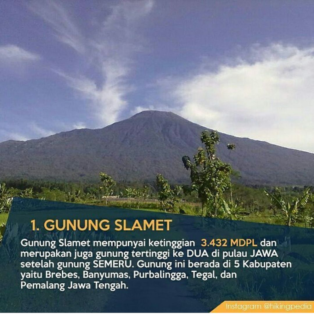 7 Gunung Tertinggi Di Jawa Tengah