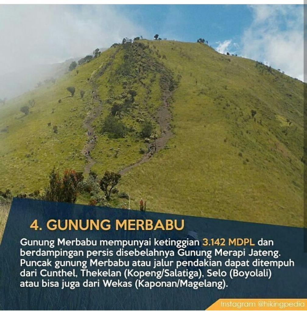 7 Gunung Tertinggi Di Jawa Tengah