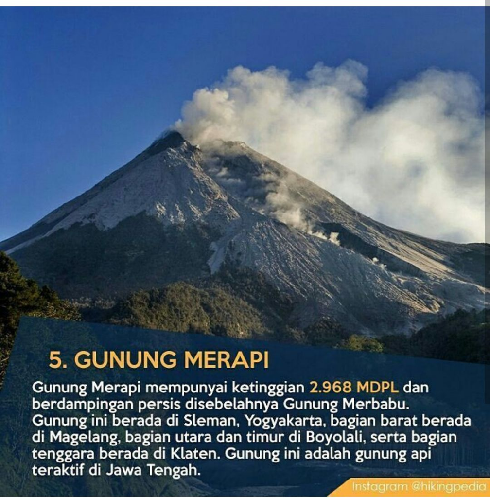 7 Gunung Tertinggi Di Jawa Tengah