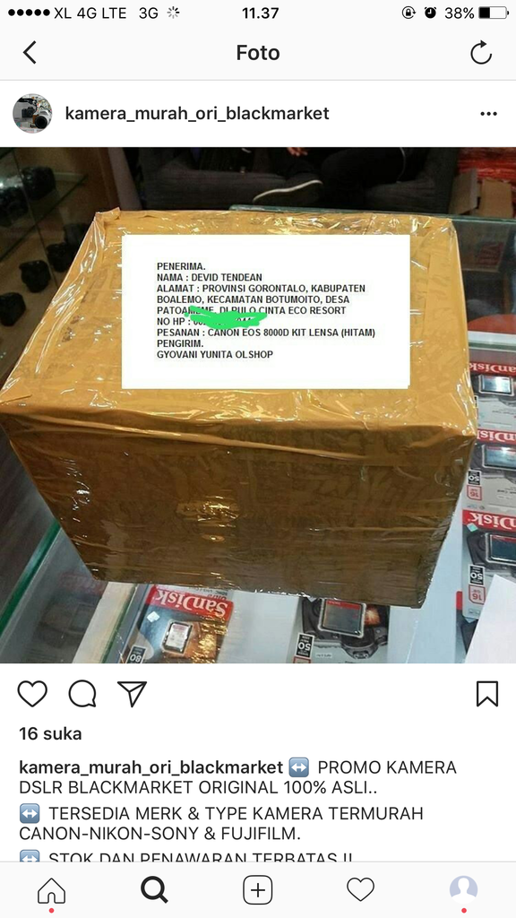 PENIPUAN OLSHOP BLACK MARKET KAMERA