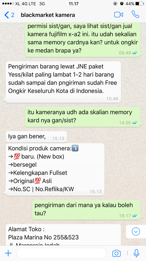 PENIPUAN OLSHOP BLACK MARKET KAMERA