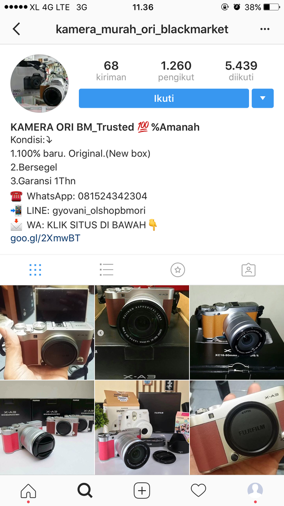 HAMPIR SAJA!! KENA PENIPUAN ONLINESHOP KAMERA BLACKMARKET "GYOVANI" MELALUI INSTAGRAM