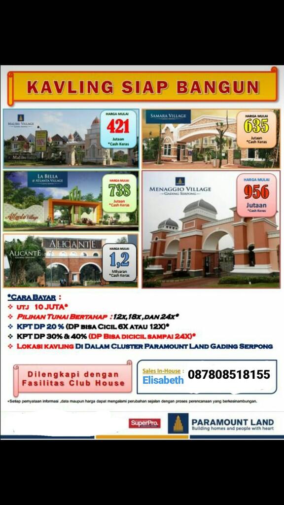 KAVLING KOMERSIAL GADING SERPONG
