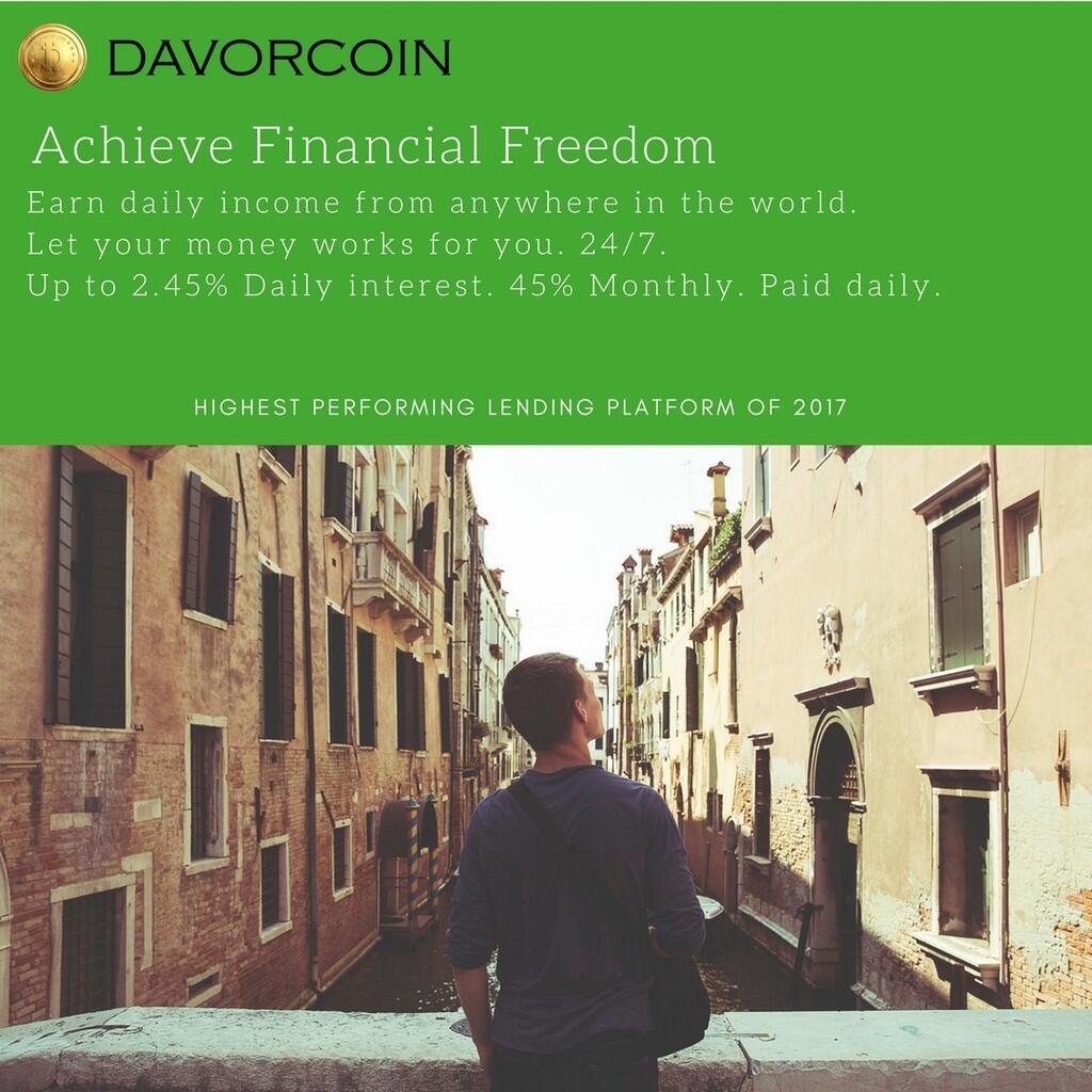 DAVOR Coin - Avg. 1.8% Daily Profits. 100% ROI less than 3 months.