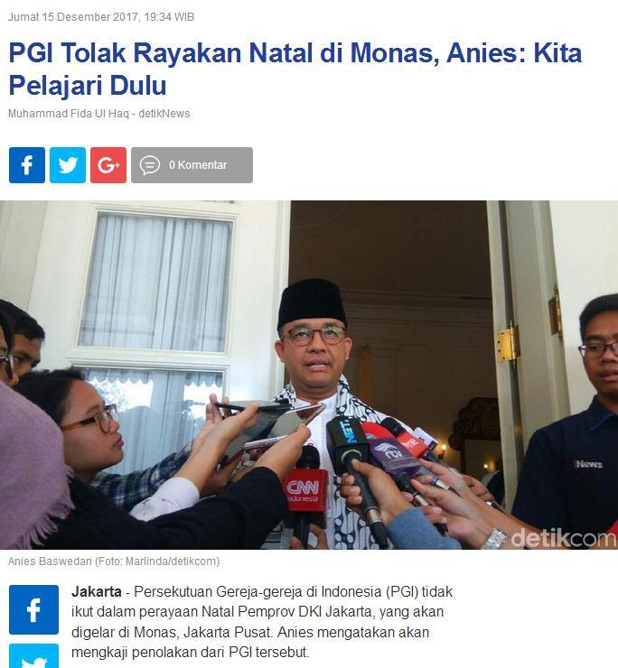 Sandiaga: Natal Bersama di JIExpo Permintaan Umat Kristiani