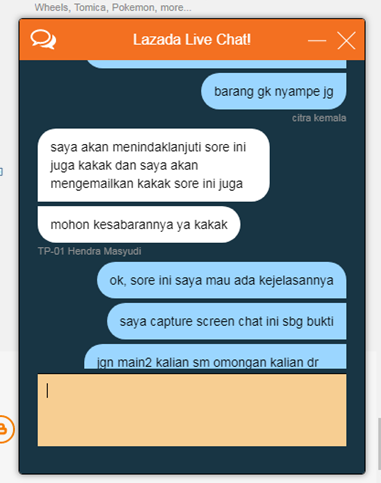 Penanganan Komplain Lazada Hanya Mengulur-ulur Waktu Saja