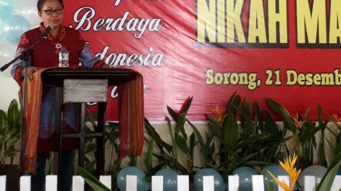Pesan Menteri Yohana dari Kota Sorong: Jangan Telantarkan Istri