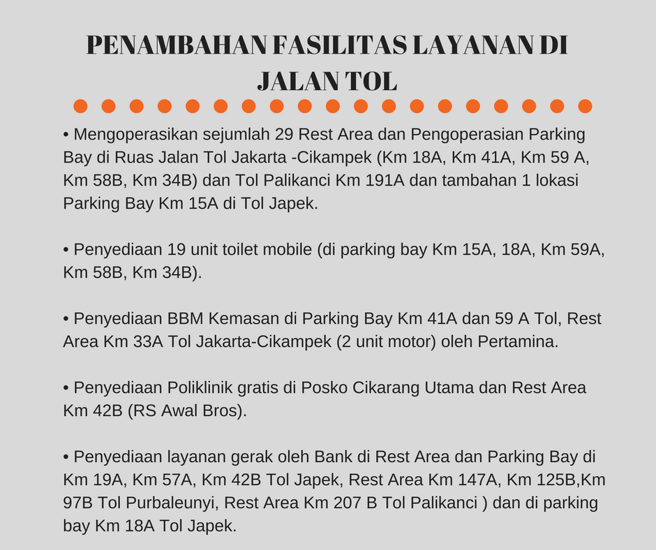 Langkah Jasa Marga Atasi Kemacetan Jelang Libur Natal dan Tahun Baru 2018