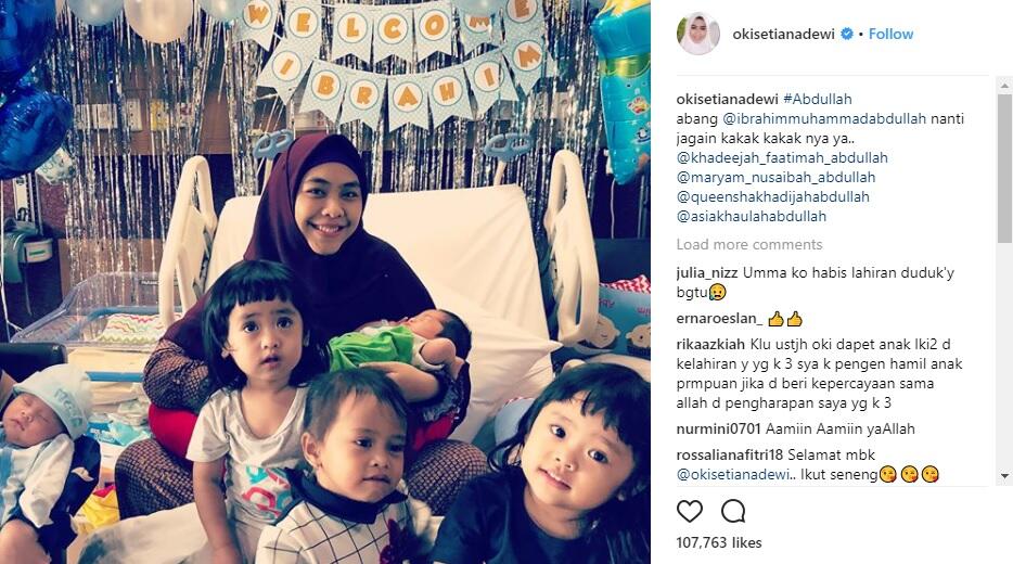 Begini Kisah Kelahiran Buah Hati ke-3 Oki Setiana Dewi