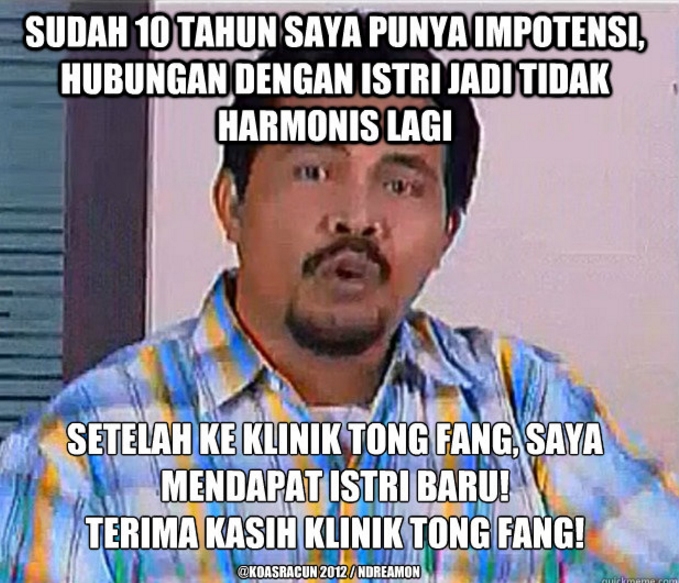 Flashback dengan Meme Klinik Tong Fang, Ngakak!!