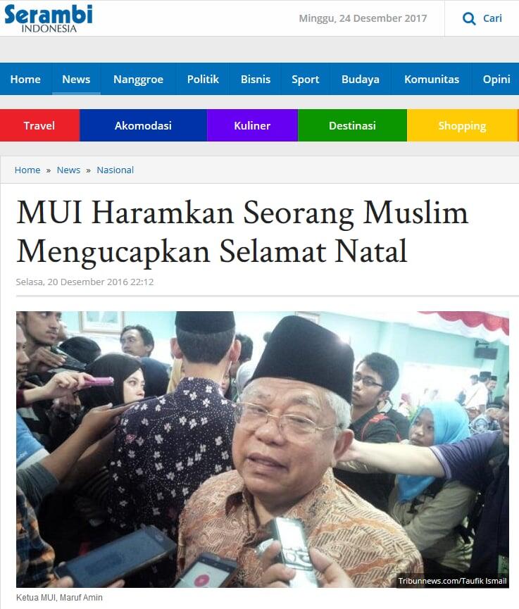 MUI Persilakan Jika Umat Islam Ingin Sampaikan Ucapan 