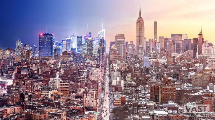 Melihat malam hingga pagi di New York, dalam satu foto beresolusi 620 Megapixels
