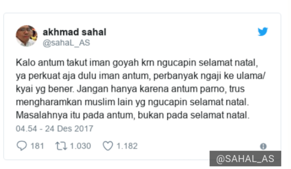 Natal: Ucapan Selamat Yang Dibolehkan MUI Tapi 'Sengaja 