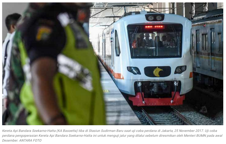 Kereta Bandara Soekarno-Hatta Uji Coba Hari Ini, Tiket Rp 30 Ribu