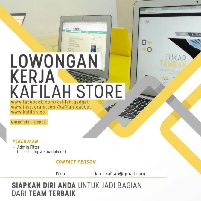 LOWONGAN Kerja Administrasi Filter - KAFILAH STORE