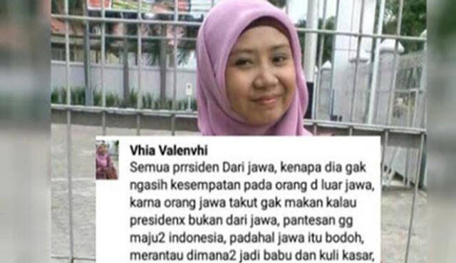 Wanita Berhijab Ini Sebut Orang Jawa Bodoh Dan Hanya Bisa Jadi Kuli Atau Pembantu