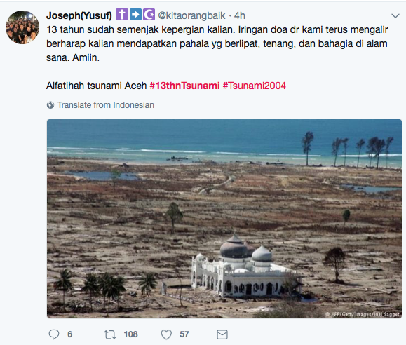 Memperingati 13 Tahun Tsunami Aceh Lewat Hashtag #13thnTsunami