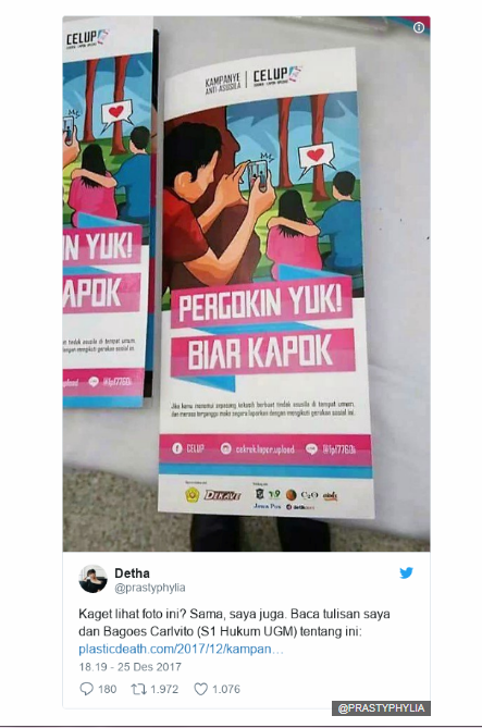 &quot;CELUP&quot;, Gerakan Memfoto dan Memviralkan Pasangan yang Berpacaran di Tempat Umum