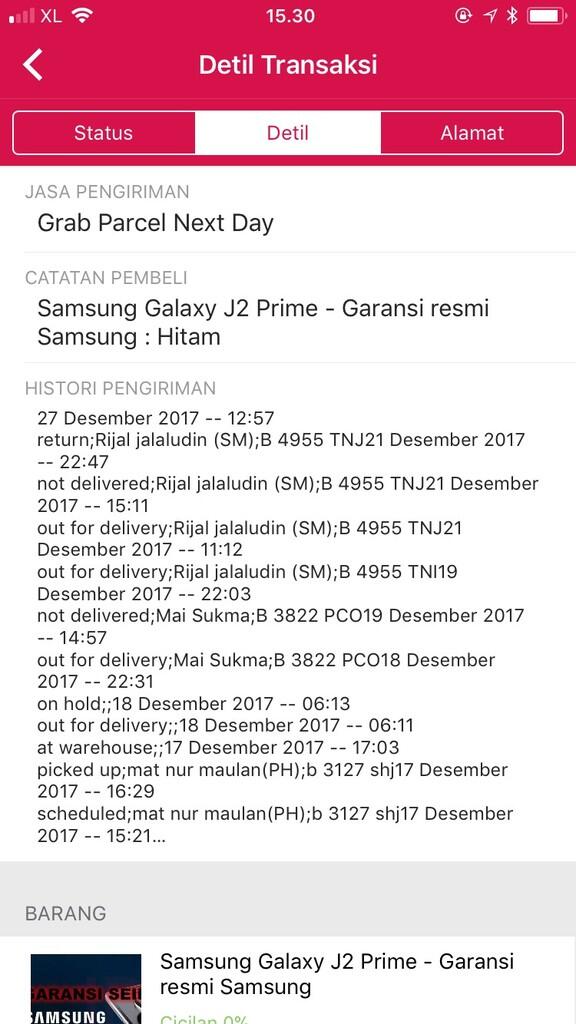 Alamat penerima TIDAK JELAS pakai GRAB, Bukalapak kembalikan uang ke customer