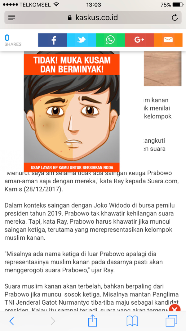 Iklan yg menutupi komentar dr kaskuser