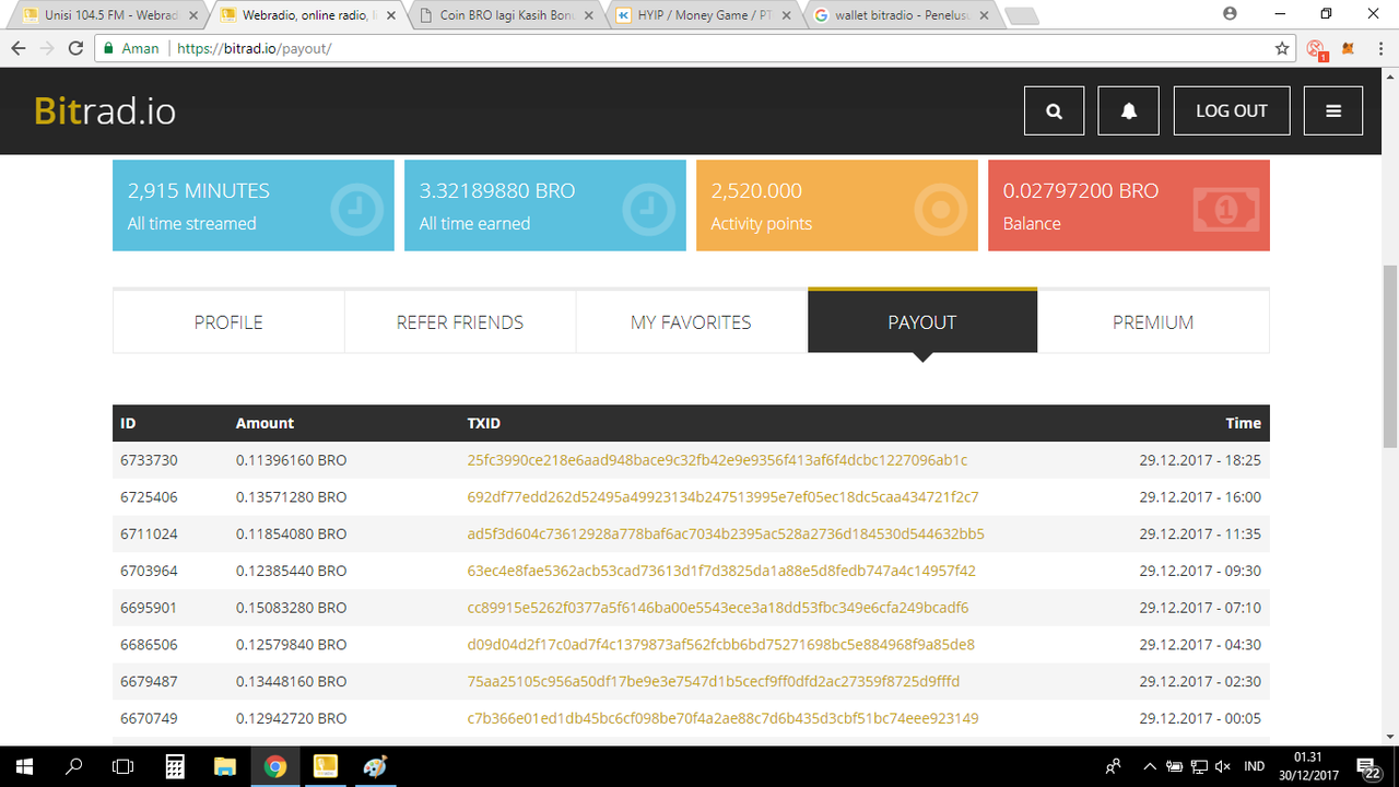 HOT - BitRadio (BRO) Coin - Dengerin Radio Sambil Menambang Coin Gratis !!!